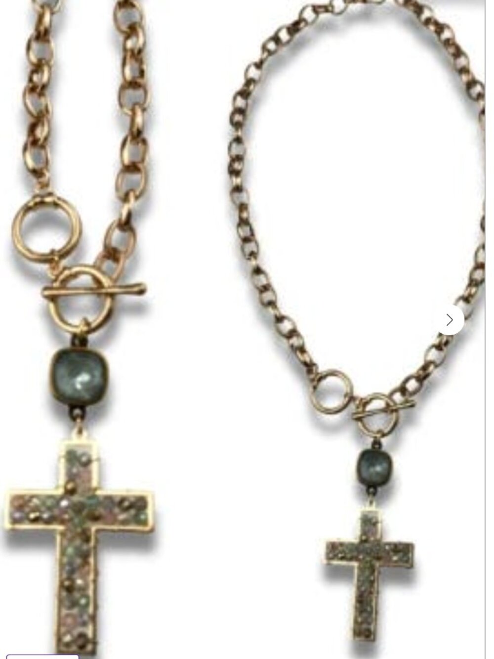 Toggle Cross Necklace in Gold